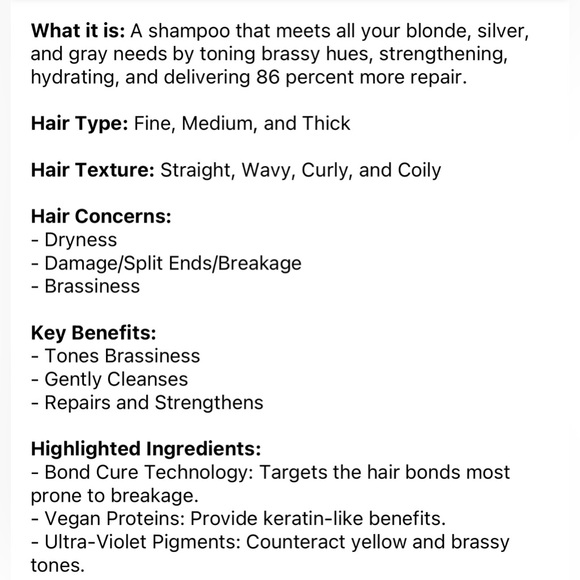 COPY - COPY - AMIKA BUST YOUR BRASS BLONDE PURPLE SHAMPOO - BRAND NEW! - Picture 3 of 6